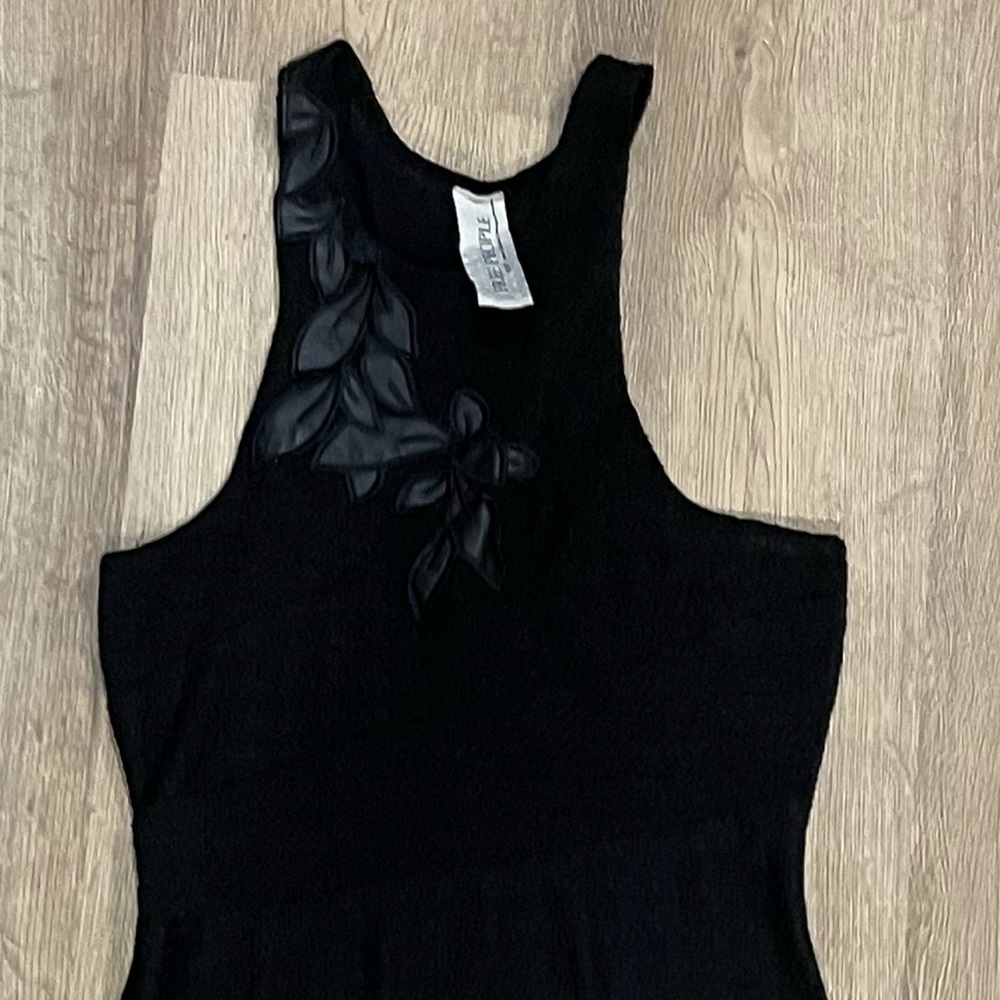 Free People Asymmetrical Black tunic Razor Back - Picture 2 of 3